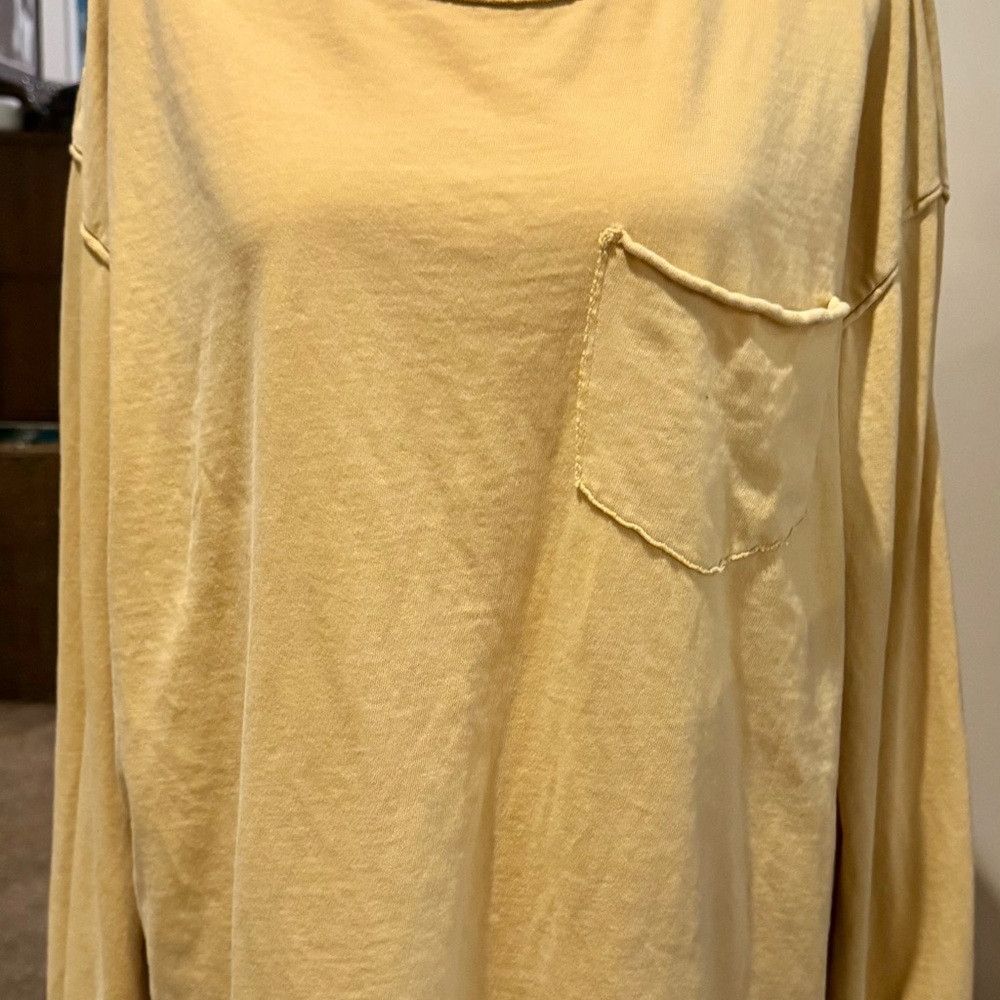 We The Free Mustard Long Sleeve Tee